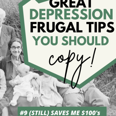 depression era frugal tips